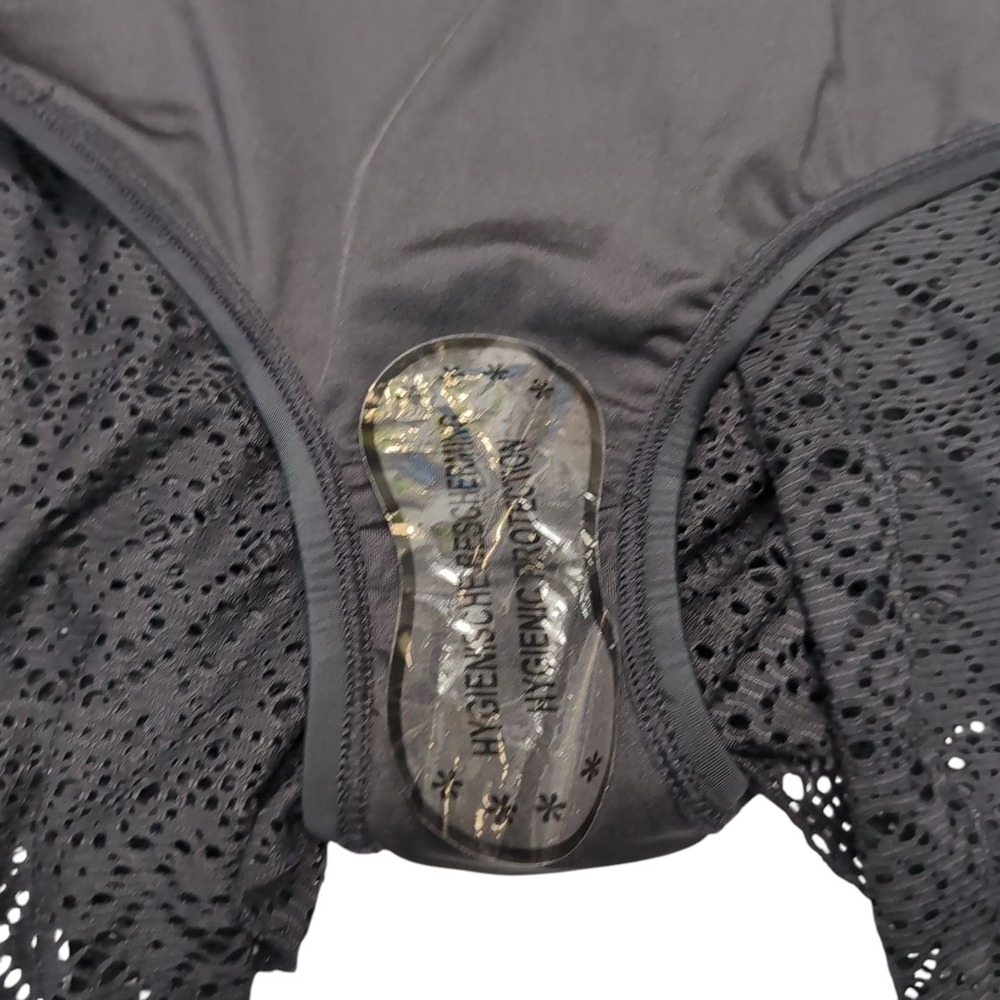 ALISHA LEVINE Swim Dress Womens Size 12 Black Crochet Swimsuit Swimwear NEW NWT - Picture 8 of 11